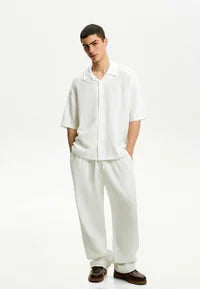 SHORT SLEEVE CREPE - Camicia - white